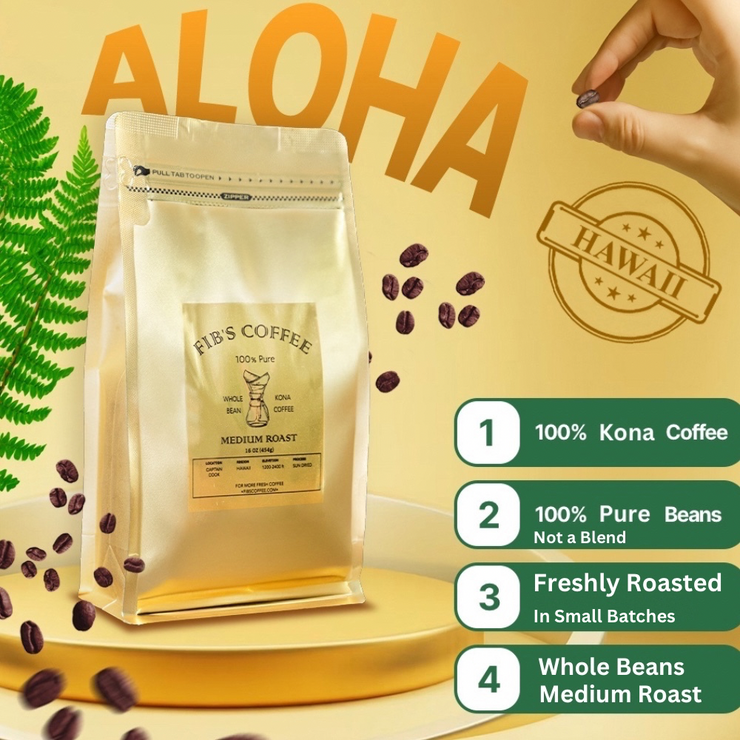 100% Pure Hawaiian Kona Coffee